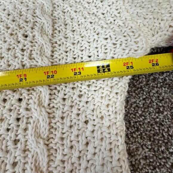 Ur My Lover Cardigan Chunky Cable Knit Button Cardigan Pink Cream Hearts L/XL - Picture 5 of 9